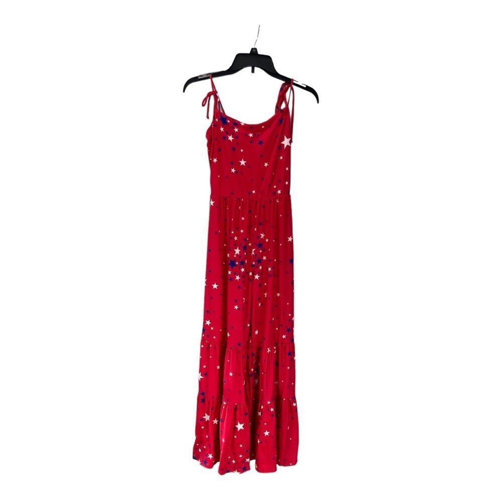 Peach Love California Small Patriotic with Stars ⭐️ Sleeveless Jumpsuit Fourth - Picture 3 of 7